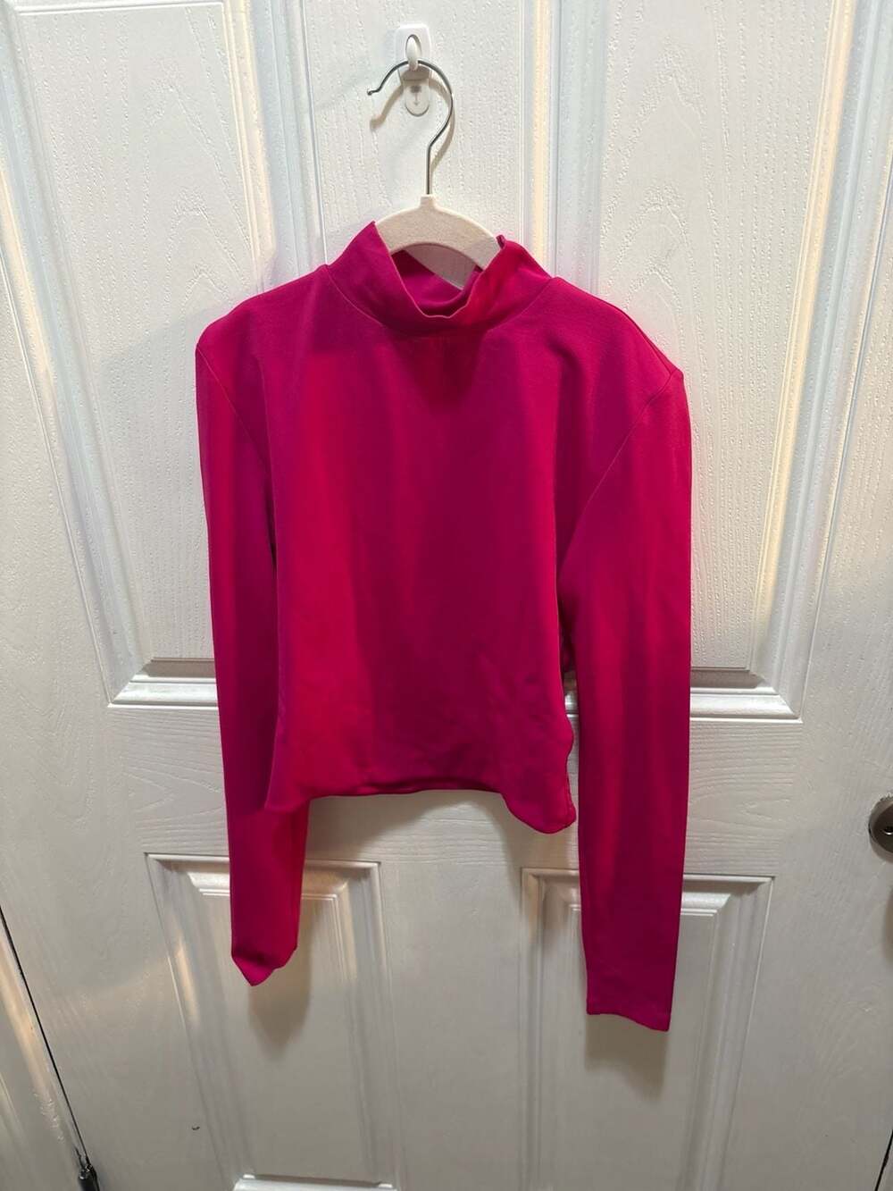 Babaton Aritzia Contour Mockneck Long Sleeve Cropped Top in Pink